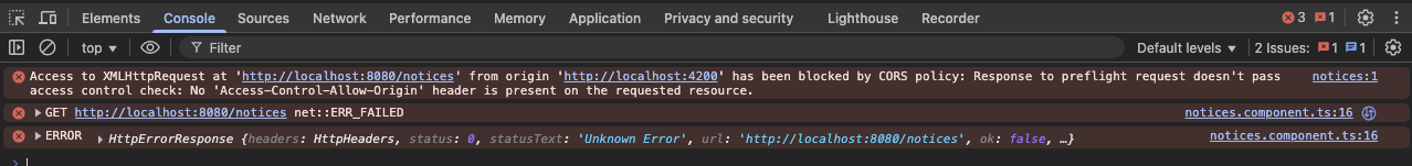 CORS Error